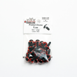 Hareline Posted Dome Eyes 310 0.35 in (9 mm Red