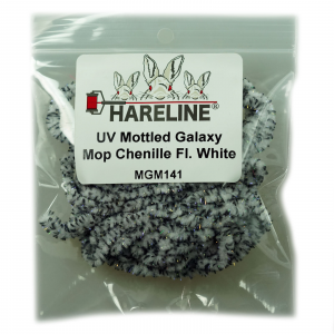 Image of Hareline UV Mottled Galaxy Mop Chenille Fl. White