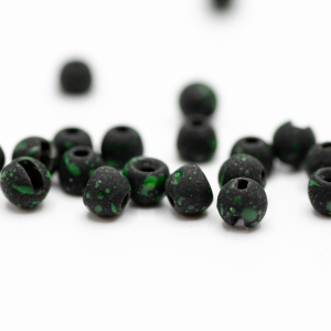 Image of Firehole Slotted Speckled Tungsten Beads 3/32 inch (2.5 mm) Midnight Green