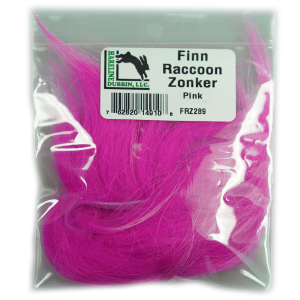 Hareline Finn Raccoon Zonker Pink