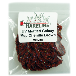 Image of Hareline UV Mottled Galaxy Mop Chenille Brown