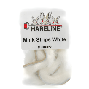 Image of Hareline Mink Strips 377 White