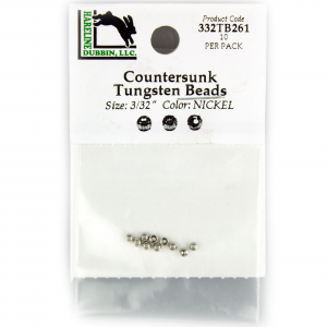 Image of Hareline Tungsten Beads 3/32" Nickel