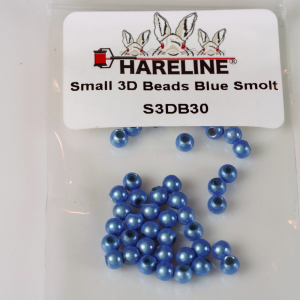 Image of Hareline Small 3D Beads #30 Blue Smolt