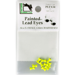 Image of Hareline Painted Lead Dumbbell Eyes XS Chartreuse