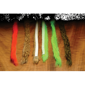 Image of Hareline Magnum Rabbit Strips Olive Variant