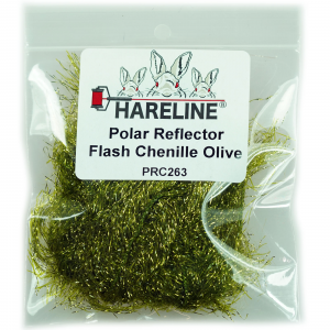 Image of Hareline Polar Reflector Flash Chenille Olive