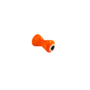 Image of Fulling Mill Brass Streamer Eyes 1/8 in (3 mm) Fluorescent Orange