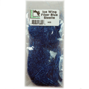 Image of Hareline 8 inch Ice Wing Fiber Blue Steelie