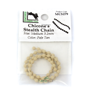 Image of Hareline Chicone's Medium Stealth Chain Beads Pale Tan