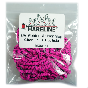 Image of Hareline UV Mottled Galaxy Mop Chenille Fl. Fuchsia