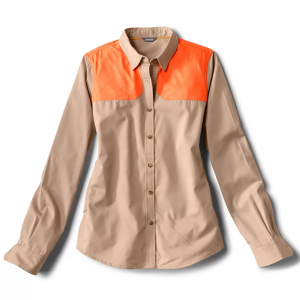 Image of Orvis Women's Midweight Shooting Shirt XL Sand/Blaze