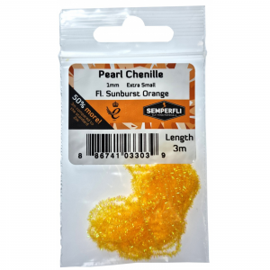Image of Semperfli Pearl Chenille Fluoro 1mm X Small Sunburst Orange