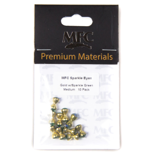 Image of MFC Sparkle Dumbbell Eyes Gold/Sparkle Green Medium