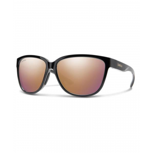 Image of Smith Optics Monterey Black Gold Frame ChromaPop Rose Gold Mirror Lens