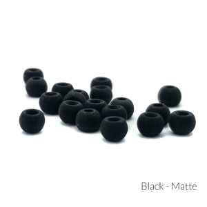 Image of Firehole Stones Matte Tungsten Beads 1/8 in Black Matte
