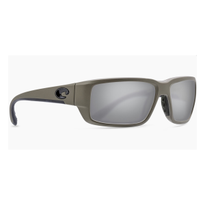 Costa Fantail Sunglasses Matte Gray Frame Copper Silver Mirror 580 Glass