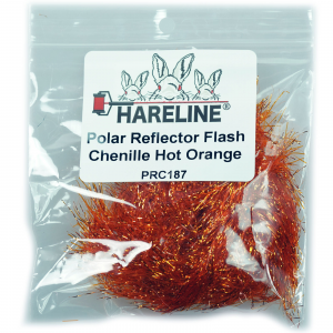 Image of Hareline Polar Reflector Flash Chenille Hot Orange