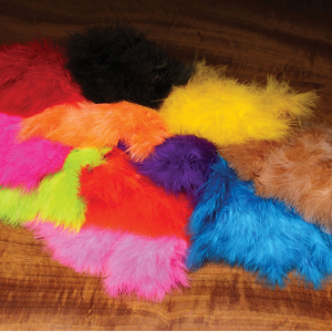 Image of Hareline Wooly Bugger Marabou Feathers Shell Pink (Orange Pink Shade)