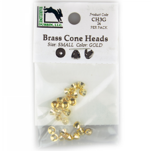 Image of Hareline Brass Cone Heads 3/16" Gold