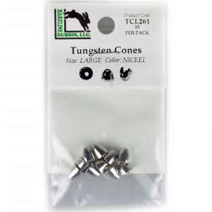 Image of Hareline Tungsten Cones Large Nickel