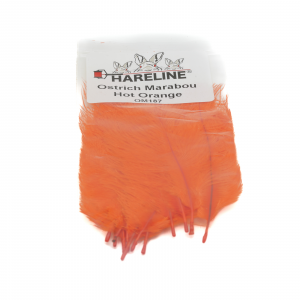 Image of Hareline Ostrich Marabou #187 Hot Orange