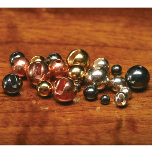 Image of Hareline Slotted Tungsten Beads 1/8 in Mottled Brown