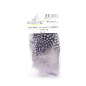 Image of Fish Hunter Large Dot Guinea Feathers FL. Lilac (UV)