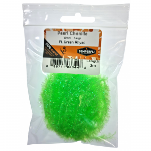 Image of Semperfli Pearl Chenille Fluoro 10mm Large Green Rhyac