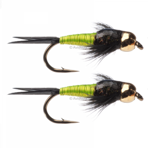 Image of Umpqua Copper John Chartreuse 18 - 2 Pack