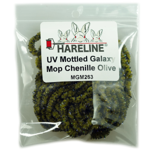 Image of Hareline UV Mottled Galaxy Mop Chenille Olive