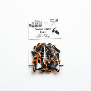 Image of Hareline Posted Dome Eyes 137 0.35 in (9 mm) Fl Orange