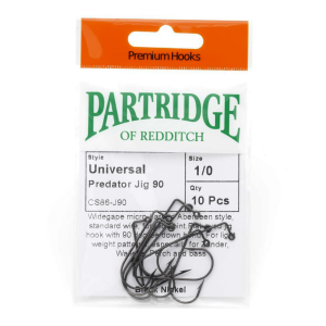 Partridge of Redditch Universal Predator Jig 90 Black Nickel 1 10 Pack