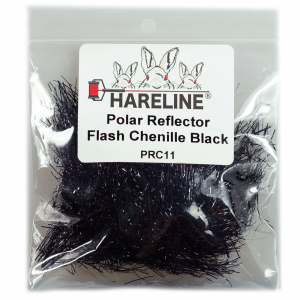 Image of Hareline Polar Reflector Flash Chenille Black