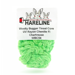 Image of Hareline Wooly Bugger Tinsel Core UV Rayon Chenille #127 Fl Chartreuse
