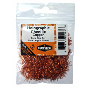 Image of Semperfli Holographic Chenille 15 mm Copper