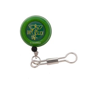Image of Dr. Slick Pin-On-Reel 8 Ring Zinger for Fly Fishing Steel Cord Green