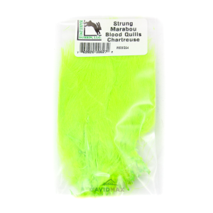 Image of Hareline Marabou Strung Blood Quills Chartreuse