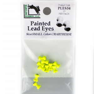 Image of Hareline Painted Lead Dumbbell Eyes Small Chartreuse