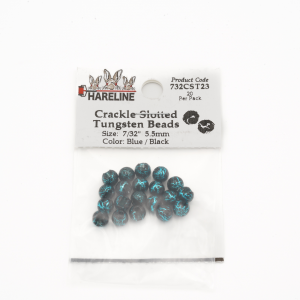 Image of Hareline Crackle Slotted Tungsten Beads #298 1/8'' (3.18mm) Purple / Fl Pink