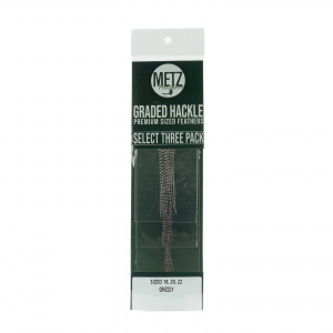 Image of Metz Select Hackle 18 20 22 Grizzly