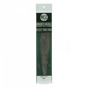Image of Metz Select Hackle 12 14 16 Grizzly