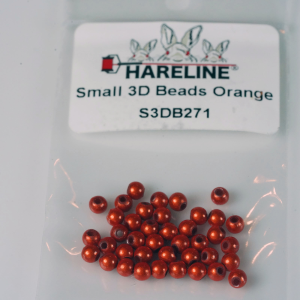 Image of Hareline Small 3D Beads 271 Orange