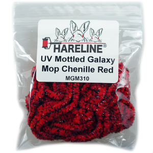 Image of Hareline UV Mottled Galaxy Mop Chenille Red