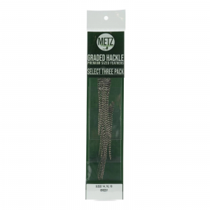 Image of Metz Select Hackle 14 16 18 Grizzly