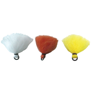 Image of Anglers Accessories Poly Vee Rubber O-Ring Yarn Strike Indicators 3 Pack Yellow
