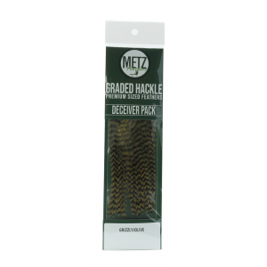 Image of Metz Deceiver/Streamer Hackle Pack Grizzly/Olive