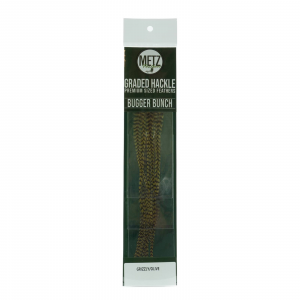 Image of Metz Bugger Bunch Hackle Grizzly/Olive
