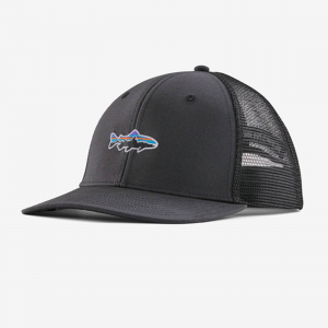 Image of Patagonia Stand Up Trout Trucker Hat Ink Black