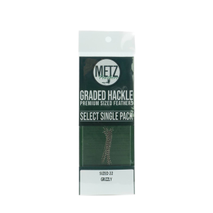 Image of Metz Select Hackle Single Pack 22 Grizzly